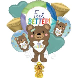 Feel Better Bear Foil Balloon Bouquet